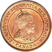 Effigie de Édouard VII sur une pièce canadienne