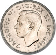 Effigie de George VI sur une pièce canadienne