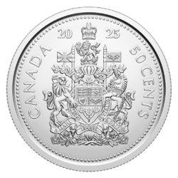Revers du 50 cents — armoiries du Canada